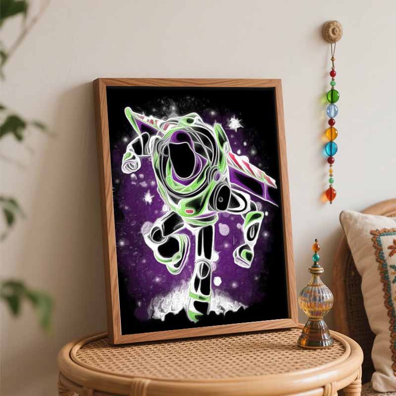 Disney Buzz Lightyear oil paint by numbers painting kit handmade diy home decor gifts wall art canvas picture drawing bedroom decor