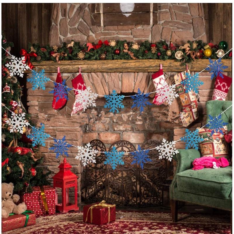 Snowflake Birthday Banner for Winter Party: Indoor Christmas Decor & Carnival Backdrop
