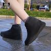 Mid-Calf Waterproof Latex Rain Shoe Covers with Non-Slip Sole – Thick, Elastic, and Portable