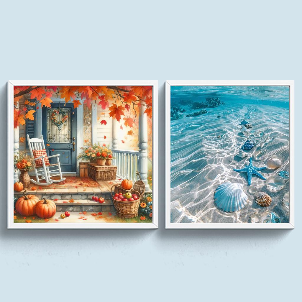 Scenery Printed Cross Stitch Kit DIY 11CT Embroidery Craft Set Home Decoration