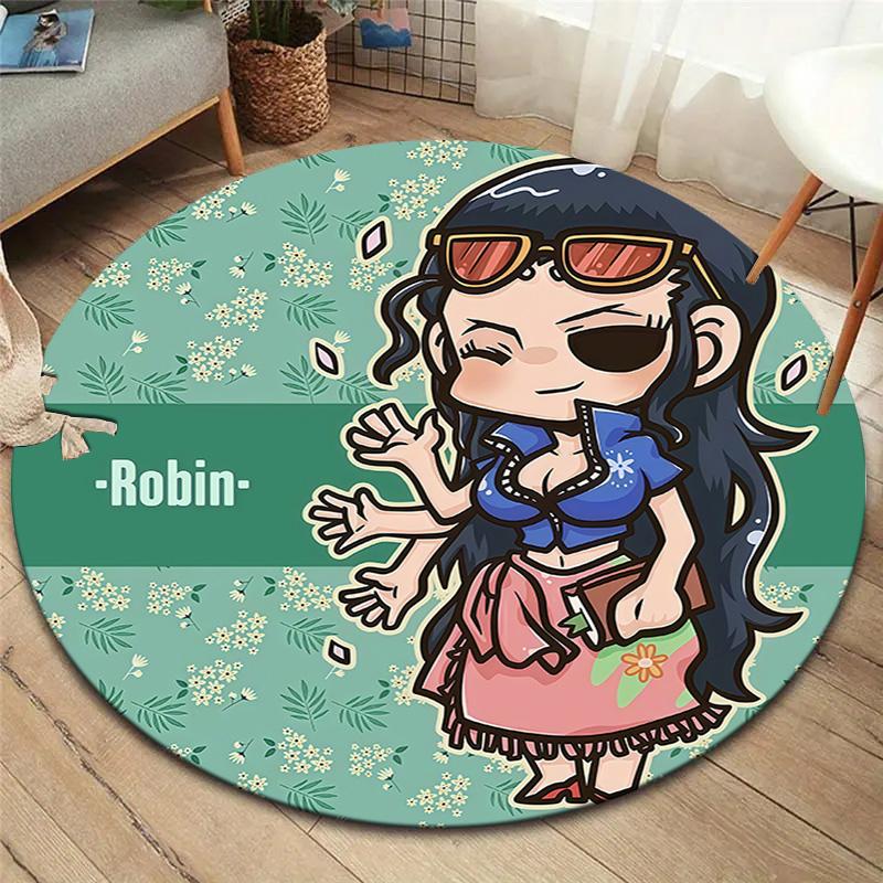 One Piece Boa Hancock Round Area Rug Carpet Rug For Living Room Bedroom Sofa Playroom Decor Nonslip Floor Mat