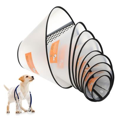 Pet Cone Collar Adjustable Cat Recovery Collar Dog E-Collar Prevents Licking Biting Wound