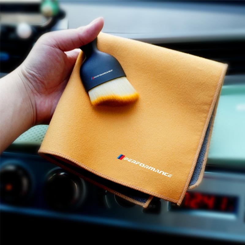 Microfiber Car Wash Towel Drying Cloth Cleaning Brush For BMW Performance X7 X5 X3 E46 E60 E90 E90 F10 F30 E93 G20 G21 Accessory NTP2