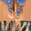 Dámská móda Diamond Flip Flop Flat Laides ležérní boty Sansals se sponou se sponou