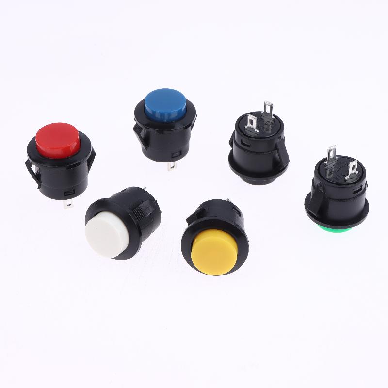 5/10Pcs 3/1.5A Momentary Push Button Switch R13-507 16mm Round Switch 2Pins ON-OFF Self-reset Panel Mounting