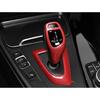For BMW F20 F21 F22 F23 Red Carbon Fiber Gear Shift Strip Cover Central Console