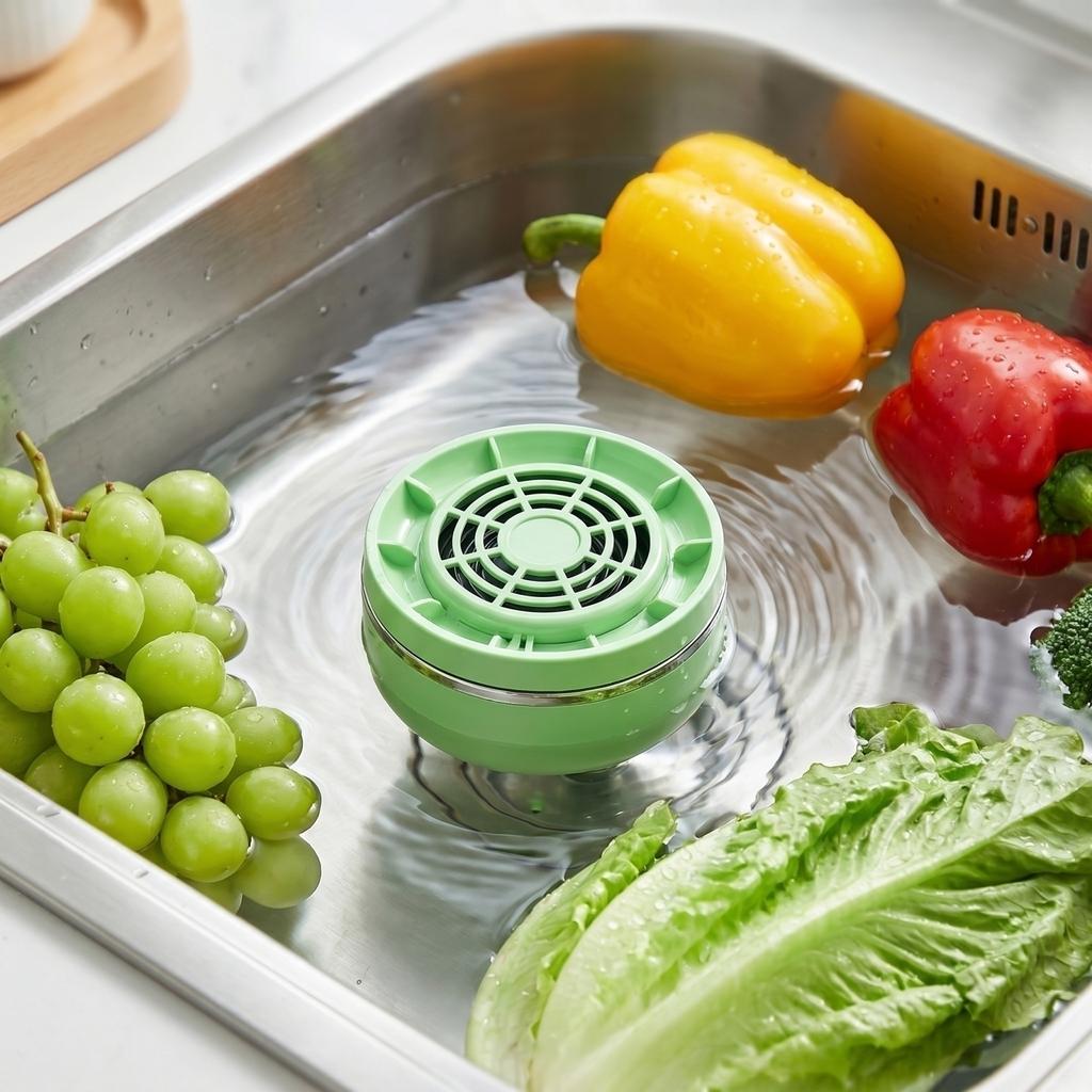 Portable Automatic Vegetable and Fruit Washer Wireless Rotating Purifier Household Ultrasonic Cleaning Machine for Kitchen Use