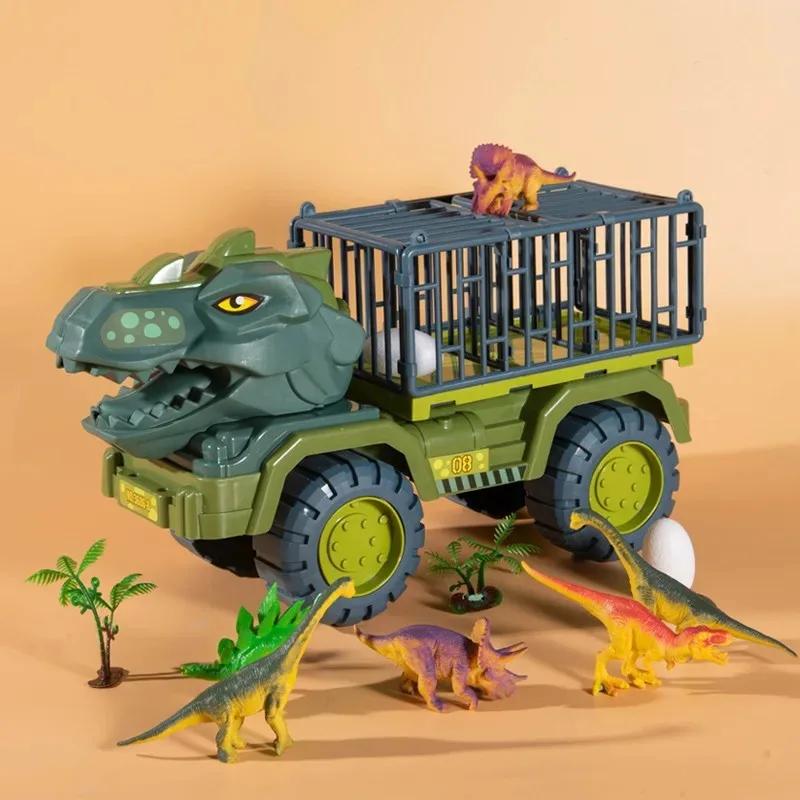 Dinosaur Truck Transport Carrier Vehicle Animal Model Tyrannosaurus Rex Truck Game Children Birthday Gifts Boys Car Toys