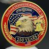 American Bald Eagle Gold Challenge Coin 1776-2026 US 250th Anniversary Coin Declaration of Independence Medal in Capsule
