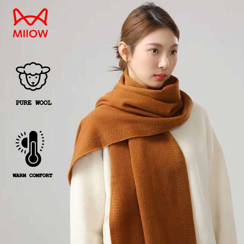 MiiOW Women's 100% Pure Wool Winter Scarf