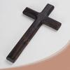 Suministros religiosos Cruz católica cristiana colgante de pared artesanía de madera negra decoración de pared cruzada