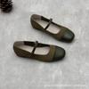 Cowhide Shoes Flat Mary Jane Leather Single Shoes
