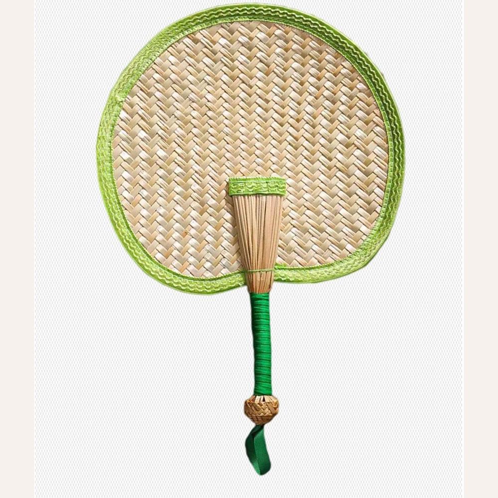1pc Hand-Woven Woven Straw Hand Fan Old Summer Natural Environmentally Friendly Hand-Woven Fan Decorative Fan For Home Decor