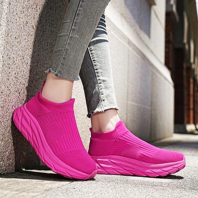 Paar Strickschuhe Frühling und Herbst leicht rutschfest Lauf-Sneaker vielseitig atmungsaktiv Studentenschuhe