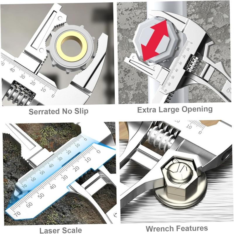 Sink & Faucet Repair Wrench Large Opening 6-68mm Adjustable Bathroom Plumbing Wrench