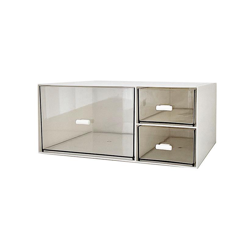 Desktop Storage Box Transparent Drawer Stationery Cosmetics Organizer Student Pen Holder Sundries Office Storage Rack
