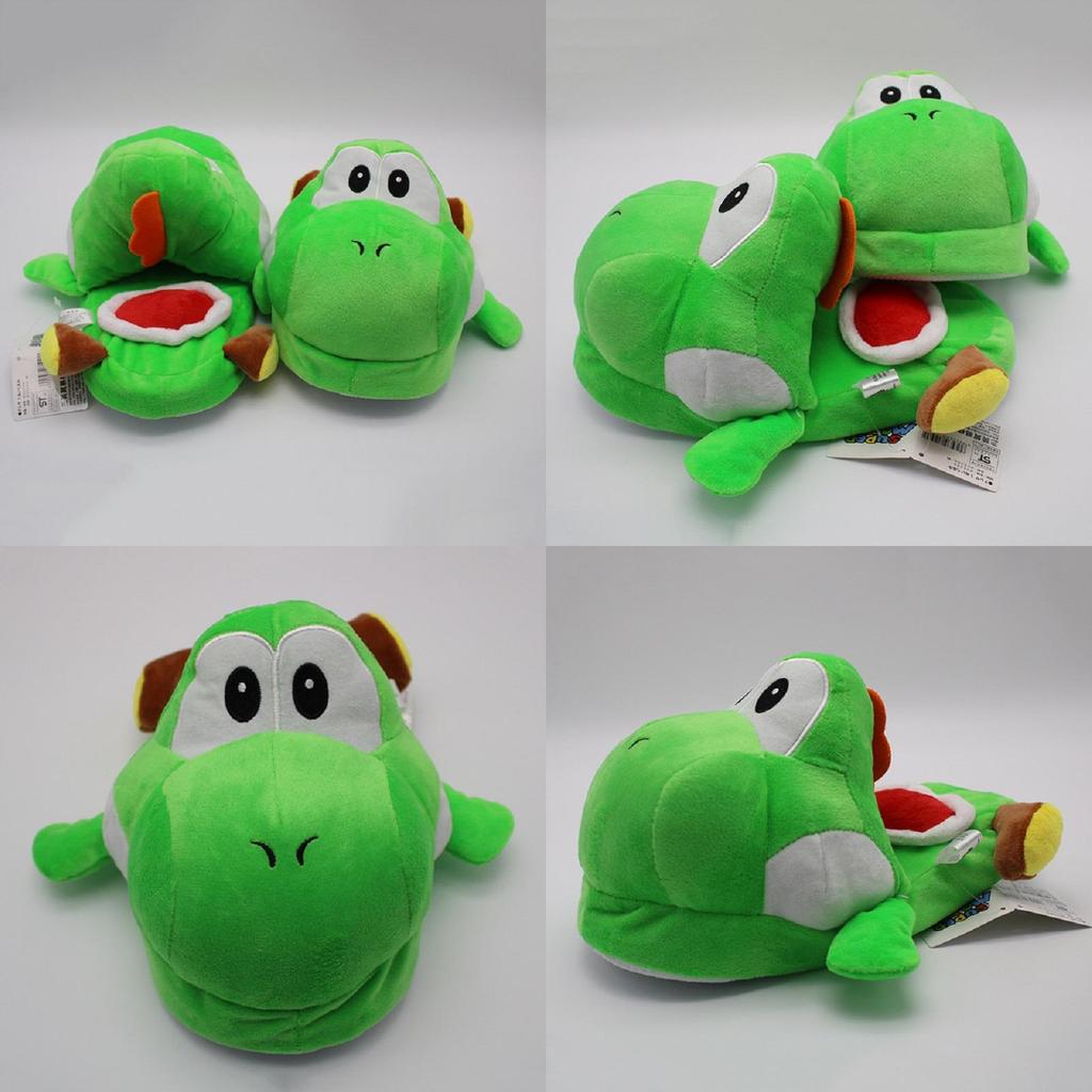 Útulné a pohodlné plyšové pantofle s motivem Yoshiho z Nintendo Super Mario Bros. pro dospělé