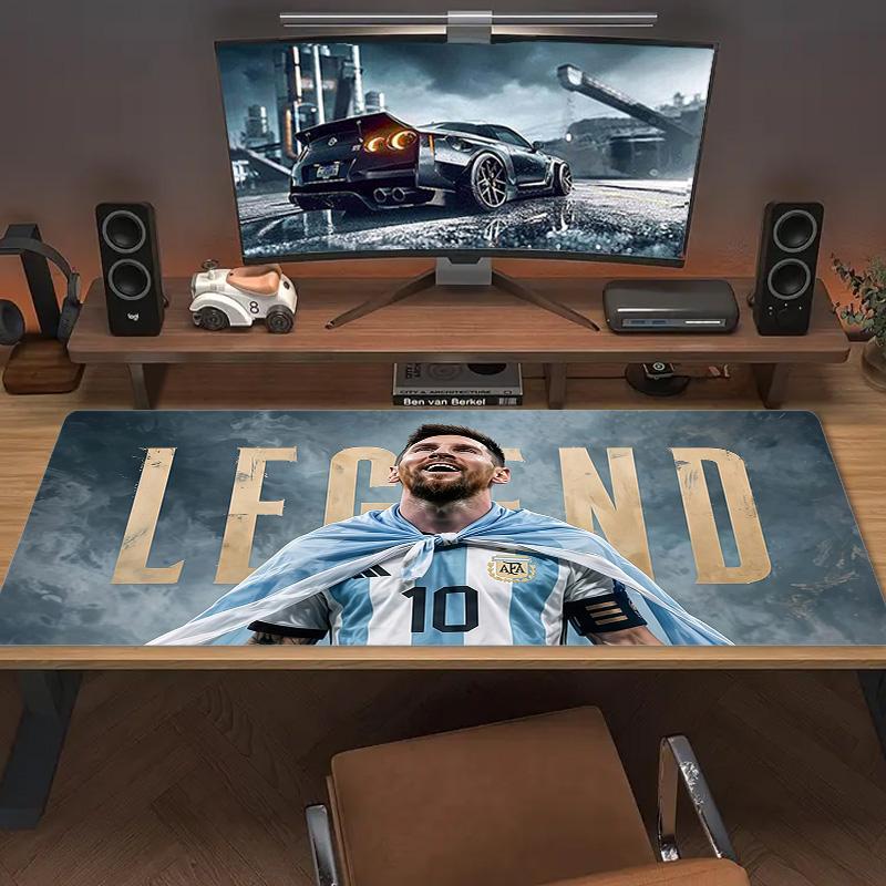 Lionel Messi Print Cushion Non-slip Laptop Tablet Big Mousepad XXL Mat Mini PC Playmat With Lock edge