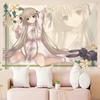 Japanese Anime Girl Cartoon Print Tapestry Wall Hanging For Bedroom Room Decor Aesthetic Background Cloth