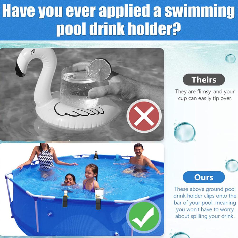1-3Pcs Swimming Pool Cup Holder Storage Rack Poolside Beverage Beer Cup Holder Hand Soap Hanger No Punching Water Cup Bracket