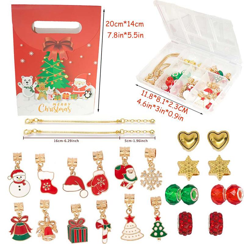 Weihnachts-Countdown Adventskalender Blindbox Weihnachts-Themen DIY Armband