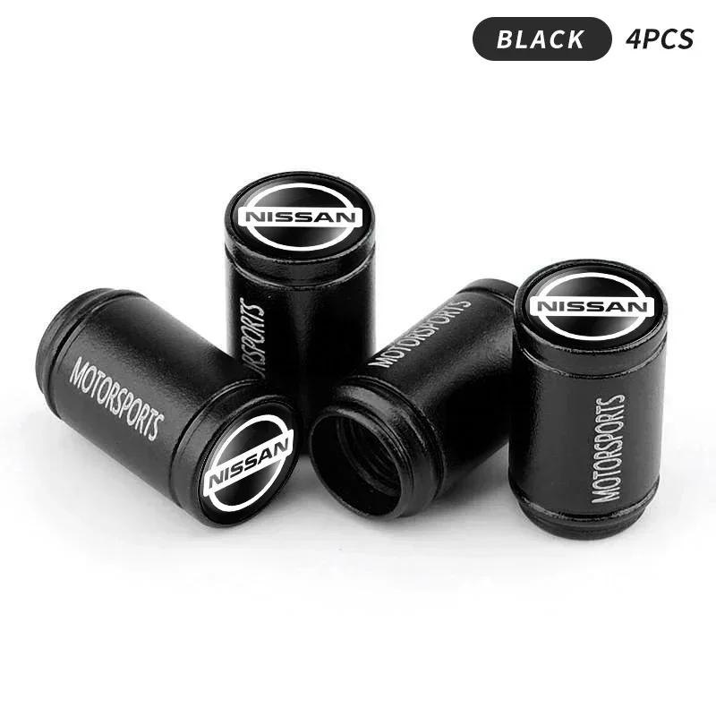 4pcs Car Valve Cap Tires Wheels dust covers Car Styling For Nissan X-trail Qashqai Note Juke Sentra Patrol Leaf Accessories
