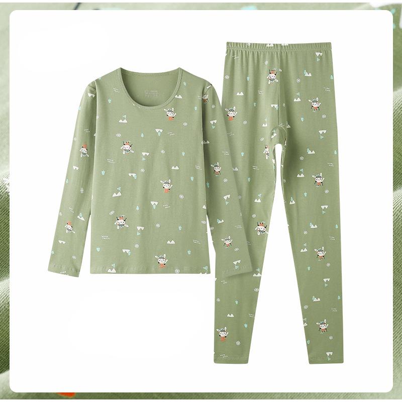 Осенне-зимний хлопковый цветочный женский термобелье с принтом — фото 19