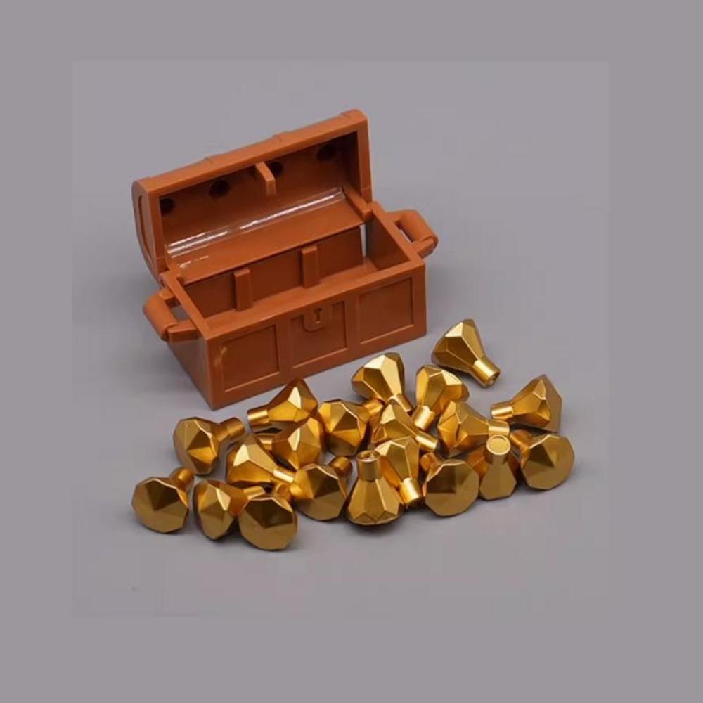 

MOC Персонаж Сцена Строительные Блоки Аксессуары Сейфы для Сокровищ Золотые и Серебряные Руды Алмазы Коробки для Долларов Ключи Игрушки Подарочные Кирпичики