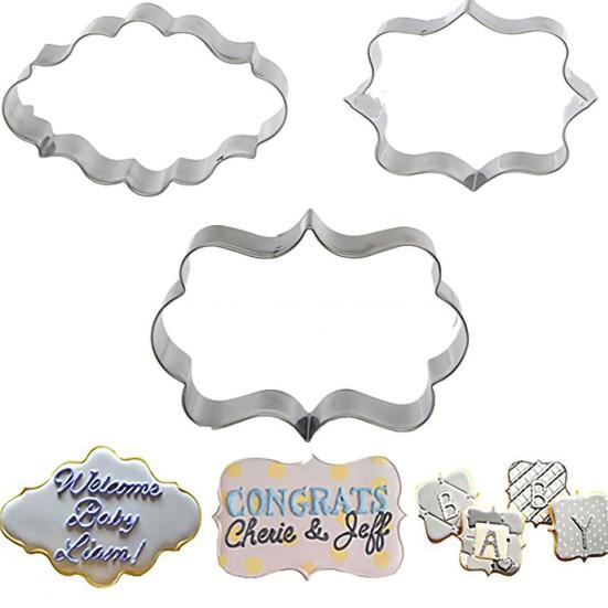 3Pcs DIY Mould Pastry Fondant Cookies Cutter Decorating Sugar Cake Mold