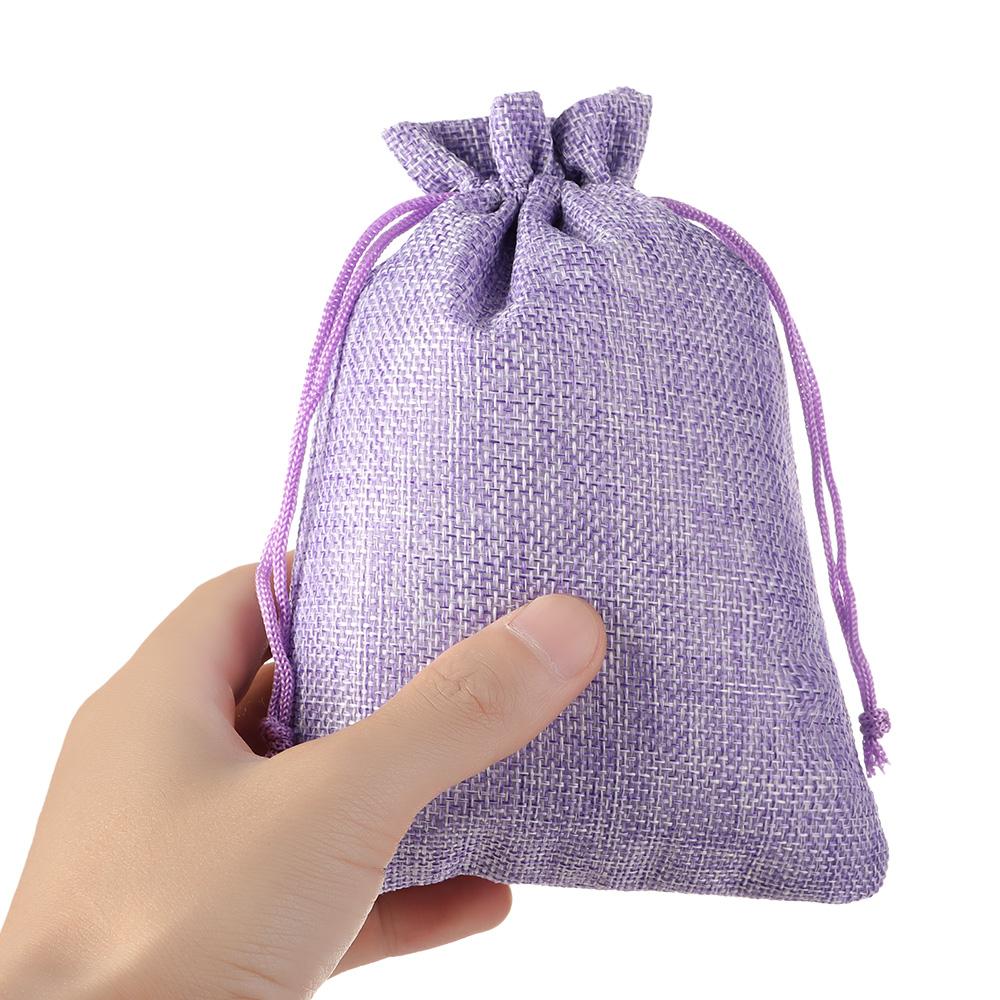 Leinen Hessian Jute Weihnachtsjute Geschenktaschen Süßigkeiten-Organizer Hochzeitsgast Geschenke Kordelzugbeutel