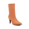 Women's short boots new pointed fashion sleeve thin heel high heel temperament thin elastic short boots large size socks boots