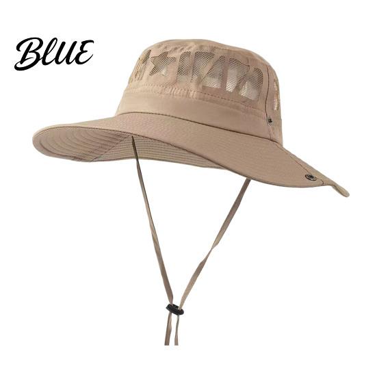 Cappello da Sole a Tesa Larga per Escursionismo Cappelli a Rete Uomo Protezione UV Cappello da Pesca Secchiello Traspirante Pescatore Donna Pieghevole Estivo Outdoor Spiaggia Safari