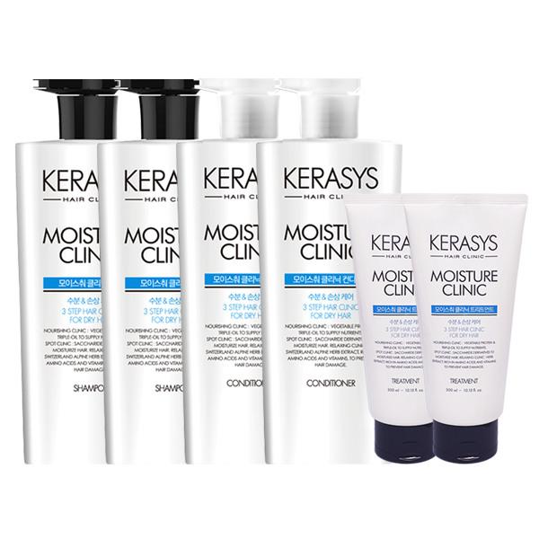 KERASYS Moisture Shampoo 600ml x2 + Conditioner 600ml x2 + Treatment 300ml x2