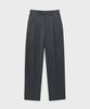 NOIRER Wool One-Tuck Relaxed Slacks (Gray)