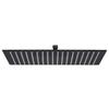Vidaxl Steel Shower Head, 50X50 Cm, Square, Black