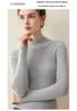 Women's Slim Fit Pure Cashmere Sweater, Half-High Neck, Soft Knit, Solid Color, 2026 Autumn/Winter Collection.