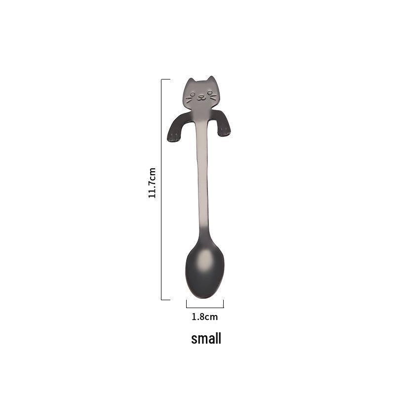 Creative Stainless Steel Cat Spoon - Cartoon Coffee & Stirring Spoon