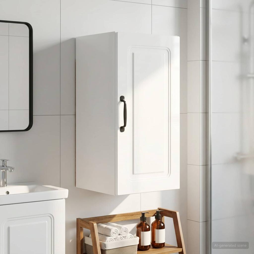 Bathroom Wall Cabinet UTRECHT High Gloss White 30 X 31 X 59 Cm