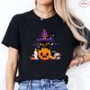Halloween Cats Graphic Y2k Tops Women T-Shirt Casual Ulzzang Harajuku Streetwear Aesthetic Female Clothing Short Sleeve Tees