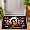 Halloween Spooky Ghost Quote Carpet Cowboy Skeleton Mat Home Decoration Pumpkin Blessing Door Rug Non-Slip Floor Mat Welcome Mat