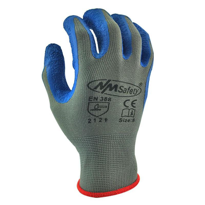 24 Stück/12 Paar Latex-Sicherheitshandschuhe für die Garten- und Bauindustrie, Polyesterhandschuhe für Männer oder Frauen