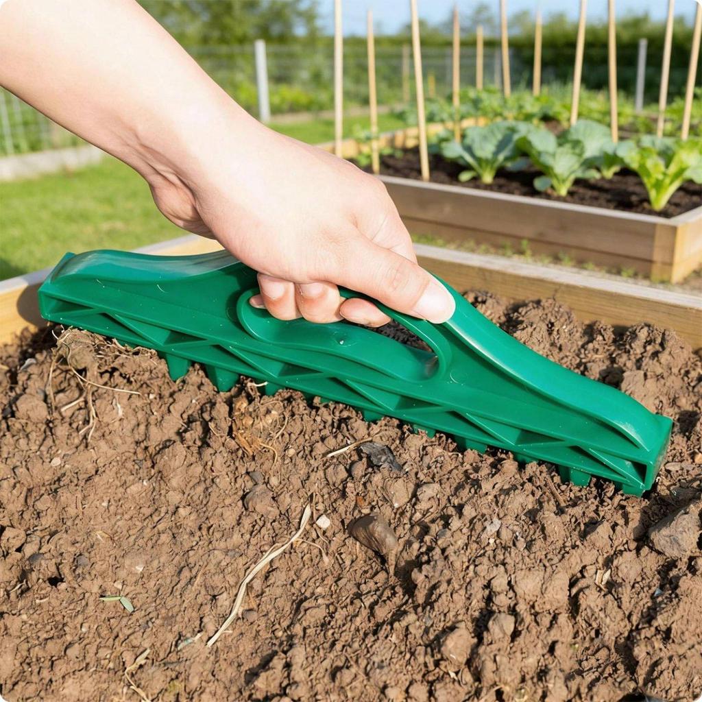 4 Pieces Soil Hole Puncher Tool Evenly Spaced Quick Seeding Handheld Sower Tools