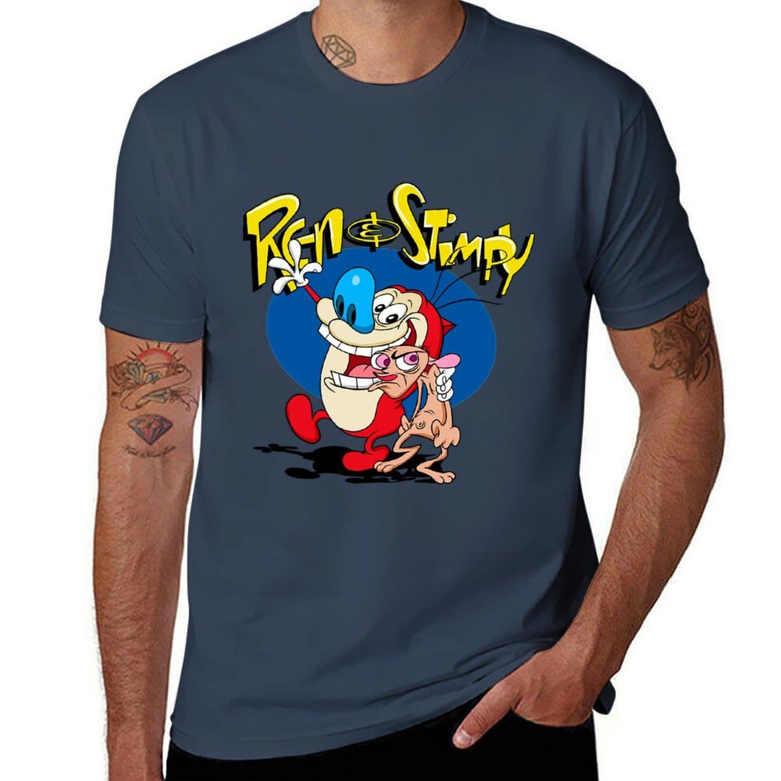 Ren And Stimpy TShirt All Weather Casual Short Sleeve S