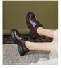 Women's 2024 Spring/Summer Retro Lace-Up Loafers - Thick Sole, Round Toe, Chunky Heel In British Style