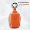 Alcantara For Toyota Rav 4 Xa50 Camry Corolla Suede Car Key Case Shell Remote Cover Keychain Protector Auto Accessories