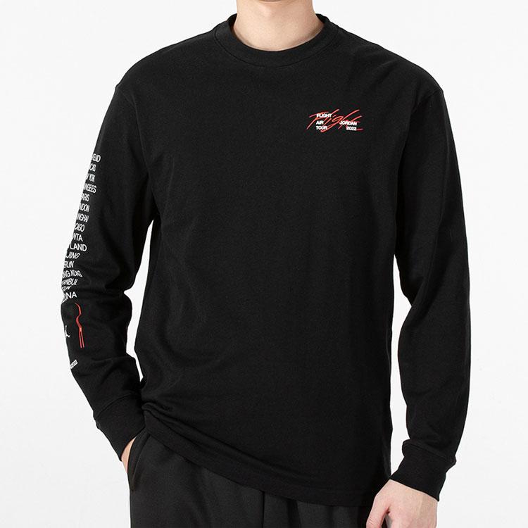 Jordan T Shirts Men's Black Crew Neck Moderate Straight Fit (Unisex) T-Shirts DM0847 010