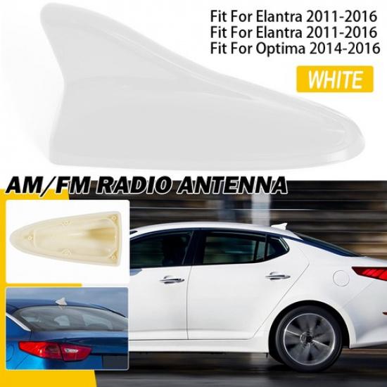 For Hyundai Sonata 2015-19 Elantra 2011-2016 White Shark Fin Antenna Cover AM/FM