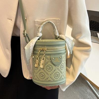 Taschen Damentaschen neue Herbst- und Winter High-End-Sense Nische Zylinder Handtasche Bucket Bag vielseitige Umhängetasche