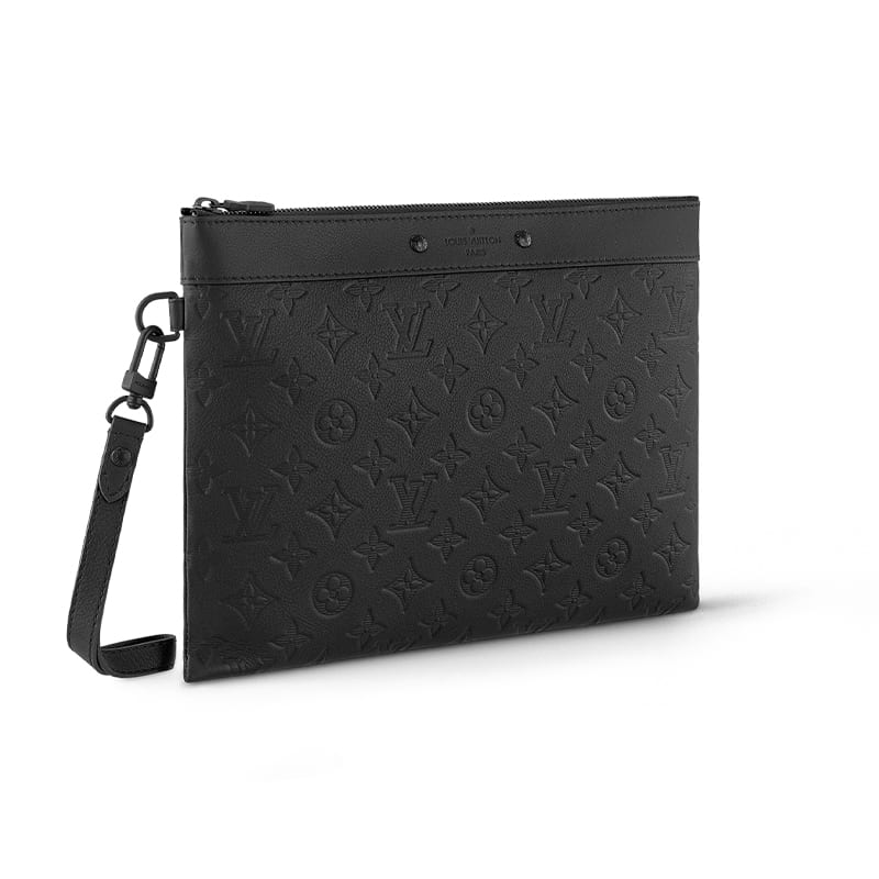 Louis Vuitton Pochette To Go Cow Leather Clutch Regular Men's Black M81570