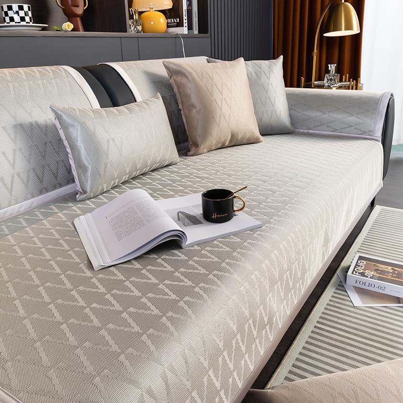 Ice Silk Sofa Cushion New  Summer Non-Slip Mat Seat Cushion Summer Living Room Leather Sofa Cover Cover Cloth Towel